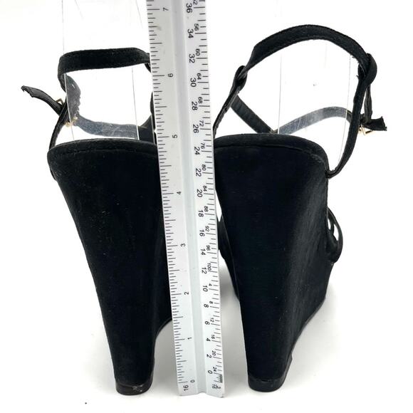 FASHION by MARIPAZ black vegan wedges size 10 - Picture 10 of 12